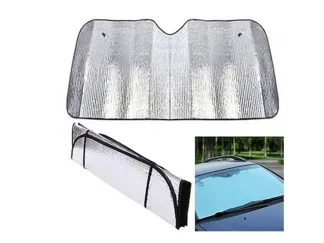 SUN SHADE VISOR CHROME 130X60CM AC RACING.