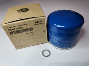 GENUINE-OIL FILTER- PN#:26300 3550. FOR: HYUNDAI/KIA VEHICLES.