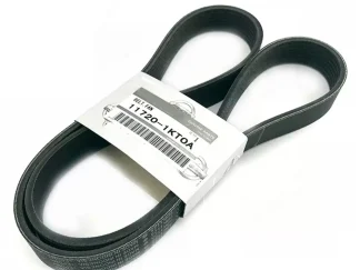 NISSAN 11720-1KT0A BELT-FAN GENUINE 7PK1125. FITMENT FOR: Almera/Sunny Bluebird Sylphy Esq ... Tiida Versa Note Versa Sedan