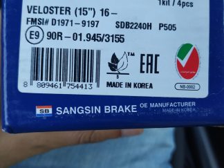Hi-Q BRAKE PAD SP1842 HYUNDAI ELANTRA,VELOSTER (15") 16 58101-A7A01. KIA CERATO 2015-2018