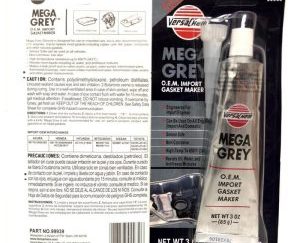 Mega Grey Silicon. O.E.M. Import Gasket Maker 3oz / 85g.