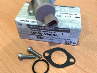 NISSAN NAVARA D40/PATHFINDER R51. GENUINE, VALVE KIT PUMP D40. A6860-VM09A. DIESEL FUEL PUMP REGULATOR SUCTION VALVE CONTROL.