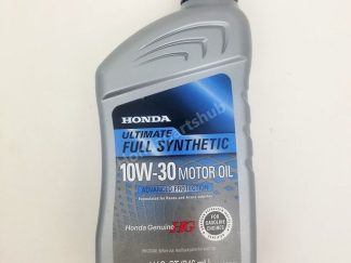 HONDA ULTIMATE FULL SYNTHETIC/ SAE 10W-30 MOTOR OIL. FORMULATED FOR HONDA VEHICLES. HONDA GENUINE(HG). GASOLINE ENGINES.