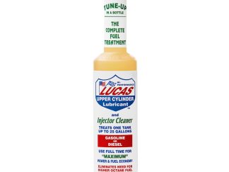 HI- PERFORMANCE. LUCAS (UPPER CYLINDER LUBRICANT). FUEL TREATMENT/ TUNE-UP IN A BOTTLE. THE COMPLETE FUEL TREATMENT/ UPPER CYLINDER LUBRICANT AND INJECTOR CLEANER. GASOLINE OR DIESEL.