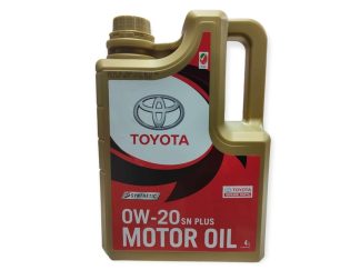 TOYOTA GENUINE MOTOR OIL. 0W-20/ENGINE OIL. SN PLUS/ FULL SYNTHETIC MOTOR OIL/ 4L.